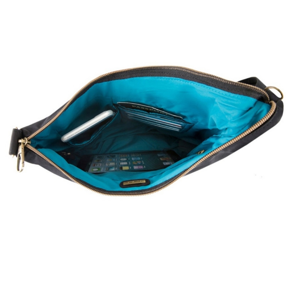 TRAVELON 5 Point Anti-Theft Signature 3 Compartment Crossbody Security NWT - Picture 3 of 9